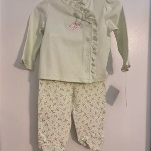 First Impressions Mint Floral 2 pice Set